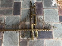 Curtis Jer Fabulous Curtis Jere Signed Brutalist Golden Gate Bridge Wall Sculpture Hanging - 3408556