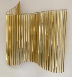 Curtis Jer Hollywood Regency Glam Brass or Gold Wall Hanging Sculpture by Curtis Jere - 3330874