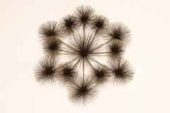 Curtis Jer Large Brutalist Pom Pom Brass Wall Sculture by Curtis Jere Signed and Dated - 4452579