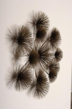 Curtis Jer Large Brutalist Pom Pom Brass Wall Sculture by Curtis Jere Signed and Dated - 4452581