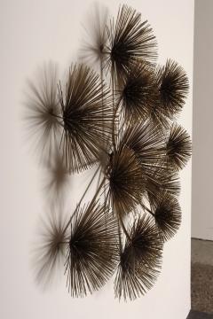 Curtis Jer Large Brutalist Pom Pom Brass Wall Sculture by Curtis Jere Signed and Dated - 4452582