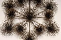 Curtis Jer Large Brutalist Pom Pom Brass Wall Sculture by Curtis Jere Signed and Dated - 4452587