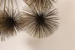 Curtis Jer Large Brutalist Pom Pom Brass Wall Sculture by Curtis Jere Signed and Dated - 4452589
