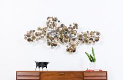 Curtis Jer Large Curtis Jere Raindrop Brutalist Brass Wall Sculpture for Artisan House - 3410135
