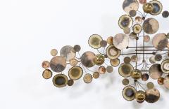 Curtis Jer Large Curtis Jere Raindrop Brutalist Brass Wall Sculpture for Artisan House - 3410136