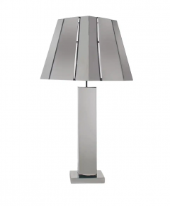 Curtis Jer Large Matching Pair of Mid Century Modern Table Lamps by Curtis Jere in Chrome - 2547806