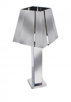 Curtis Jer Large Matching Pair of Mid Century Modern Table Lamps by Curtis Jere in Chrome - 2547817