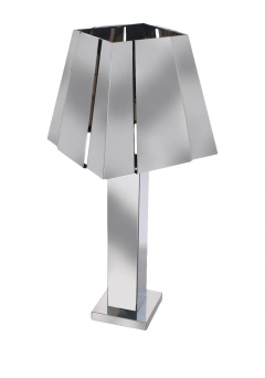 Curtis Jer Large Matching Pair of Mid Century Modern Table Lamps by Curtis Jere in Chrome - 2547819