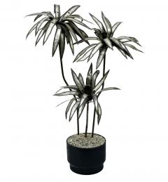 Curtis Jer Large Midcentury Modern Brutalist Decorative Palm Tree Sculpture Faux Plant - 3536378