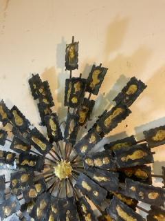 Curtis Jer MIXED METALS BRUTALIST SPRAY WALL SCULPTURE - 2352607