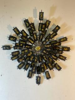 Curtis Jer MIXED METALS BRUTALIST SPRAY WALL SCULPTURE - 2352611