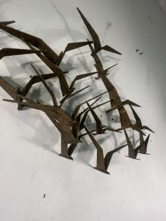 Curtis Jer MODERN ABSTRACT METAL FLOCK OF BIRDS WALL SCULPTURE - 3334715