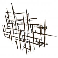 Curtis Jer Mid Century Curtis Jere Style Metal Brutalist Wall Sculpture - 4453220