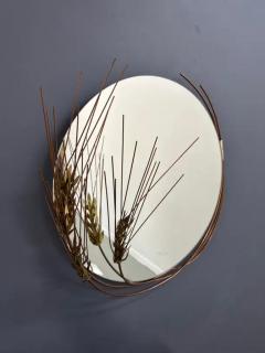 Curtis Jer Mid Century Curtis Jere Wheat stalk Mirror Signed dated 1981 - 4126592