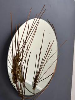 Curtis Jer Mid Century Curtis Jere Wheat stalk Mirror Signed dated 1981 - 4126605