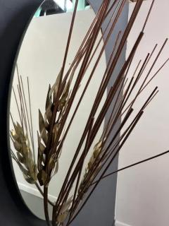 Curtis Jer Mid Century Curtis Jere Wheat stalk Mirror Signed dated 1981 - 4126610
