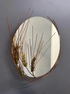 Curtis Jer Mid Century Curtis Jere Wheat stalk Mirror Signed dated 1981 - 4126623