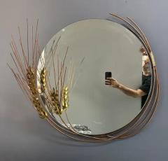 Curtis Jer Mid Century Curtis Jere Wheat stalk Mirror Signed dated 1981 - 4126625