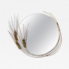 Curtis Jer Mid Century Curtis Jere Wheat stalk Mirror Signed dated 1981 - 4127692