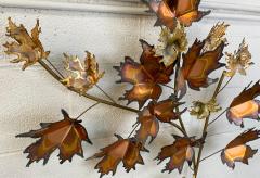 Curtis Jer Mid Century Modern Brutalist Leaf Bronze Wall Sculpture by Curtis Jere - 3185675