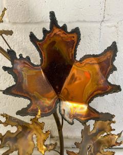 Curtis Jer Mid Century Modern Brutalist Leaf Bronze Wall Sculpture by Curtis Jere - 3185676