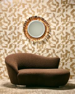 Curtis Jer Mid Century Modern Curtis Jer Brutalist Eyelash Sunburst Copper Wall Mirror - 4794897