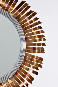 Curtis Jer Mid Century Modern Curtis Jer Brutalist Eyelash Sunburst Copper Wall Mirror - 4794912