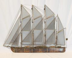 Curtis Jer Mixed Metal Clipper Ship Wall Hanging - 2342241