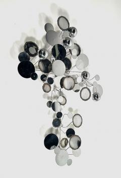 Curtis Jer Original Curtis Jere Chrome Raindrop Wall Sculpture - 4619479