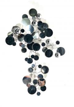 Curtis Jer Original Curtis Jere Chrome Raindrop Wall Sculpture - 4709975