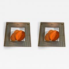 Curtis Jer PAIR OF CANTALOUPE WALL SCULPTURES BY CURTIS JERE - 2352513