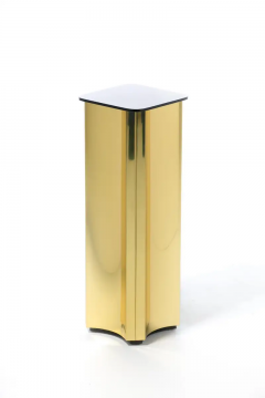 Curtis Jer Post Modern Curtis Jer Brass and Smoked Glass Pedestal Signed 1984 - 3069930