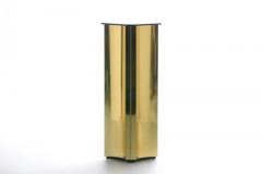 Curtis Jer Post Modern Curtis Jer Brass and Smoked Glass Pedestal Signed 1984 - 3069941