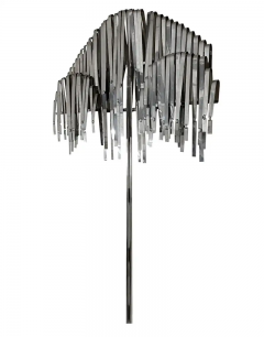 Curtis Jer Rare Mid Century Post Modern Abstract Chrome Tree Sculpture by Curtis Jere - 2537282