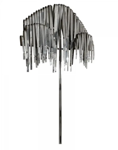 Curtis Jer Rare Mid Century Post Modern Abstract Chrome Tree Sculpture by Curtis Jere - 2537283