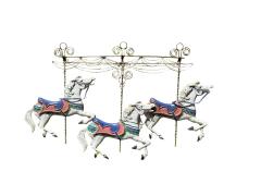 Curtis Jer SIGNED ENAMELED METAL CAROUSEL WALL SCULPTURE BY CURTIS JERE - 4618674