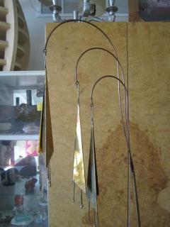 Curtis Jer Wonderful C Jere Brass Trumpet Vine Tall Floor Sculpture Kinetic Mid century - 1272812