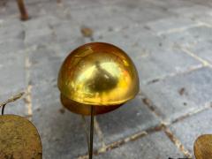 Curtis Jer Wonderful Pair of Brass Curtis Jere Raindrops Wall Sculpture Mid Century Modern - 4428998