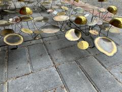 Curtis Jer Wonderful Pair of Brass Curtis Jere Raindrops Wall Sculpture Mid Century Modern - 4429076