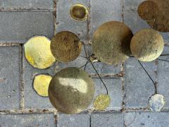 Curtis Jer Wonderful Pair of Brass Curtis Jere Raindrops Wall Sculpture Mid Century Modern - 4429163