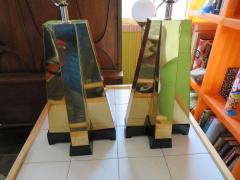 Curtis Jer Wonderful Pair of Curtis Jere Style Brass Table Lamps Mid Century Modern - 1629730