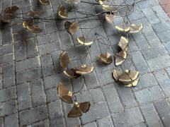 Curtis Jer XL Curtis Jere Brass Ginko Leaves Branch Wall Sculpture Mid century Modern - 4429045