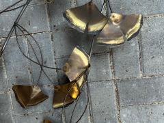 Curtis Jer XL Curtis Jere Brass Ginko Leaves Branch Wall Sculpture Mid century Modern - 4429065