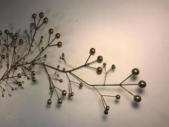 Curtis Jere Beautiful and Rare Curtis Jere Brass Tree Branch Wall Sculpture - 410927