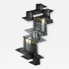 Curtis Jere C Jere Steel and Brass Wall Sculpture for Artisan House - 259335