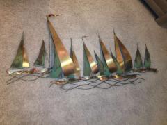 Curtis Jere Curtis Jere Sailboat Wall Sculpture 1971 - 80026