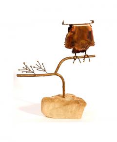 Curtis Jere Early Sculpture Owl on Branch  - 103964