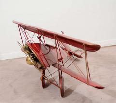 Curtis Jere Fantastic Red Enamel Biplane Wall Sculpture by Curtis Jere - 431571