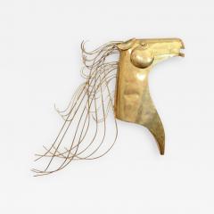 Curtis Jere Great Pair of Modernist Brass Horsehead Wall Sculptures by Curtis Jere - 446256