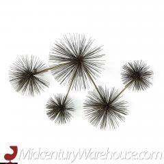 Curtis Jere Mid Century Urchin Brass Wall Sculpture - 3695689